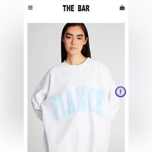 The Bar, Fiancé sweatshirt Blue/White